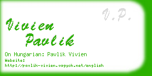 vivien pavlik business card